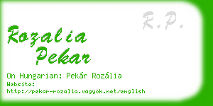 rozalia pekar business card